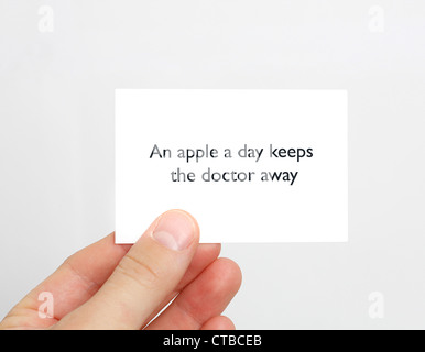 An apple a day keeps the doctor away Stock Photo