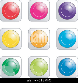 Set of Color buttons for your desifn Stock Photo