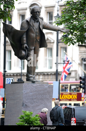 David Lloyd George statue, Prime Minister David Lloyd George, London, Britain, UK Stock Photo