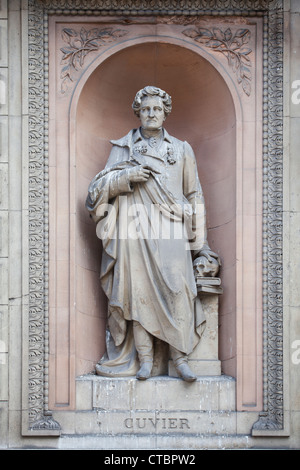 A statue of outside the Royal Academy of Arts, Burlington Gardens, London, UK Stock Photo