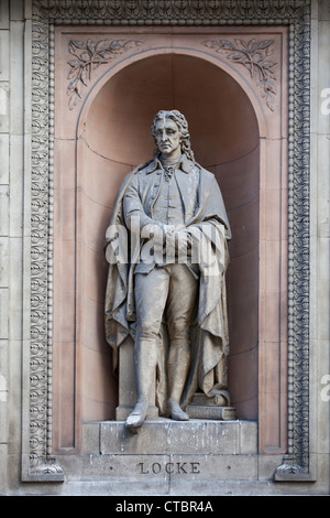 A statue of John Locke outside the Royal Academy of Arts, Burlington Gardens, London, UK Stock Photo