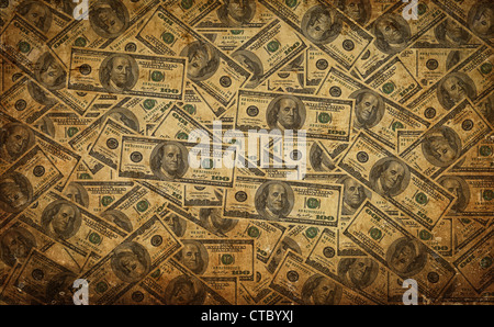 100 dollar bills background Stock Photo