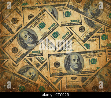 100 dollars banknotes background Stock Photo