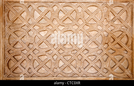ROME - MARCH 21: Old christian symbolic relief of mandala from basilica di Santa Sabina on March 21, 2012 in Rome. Stock Photo