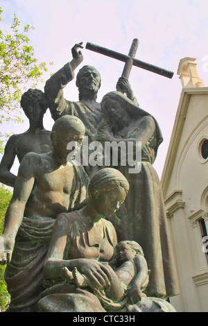 FATHER PEDRO CAMPS, CATHEDRAL BASILICA, HISTORIC DOWNTOWN, SAINT AUGUSTINE, FLORIDA, USA Stock Photo