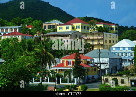 The beauty of Christiansted, downtown on St. Croix, US Virgin Islands. Stock Photo