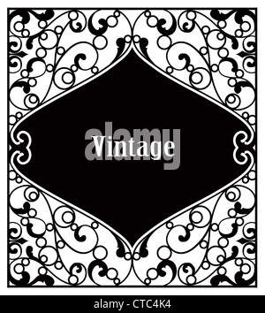 vector vintage wrought iron sign Stock Photo