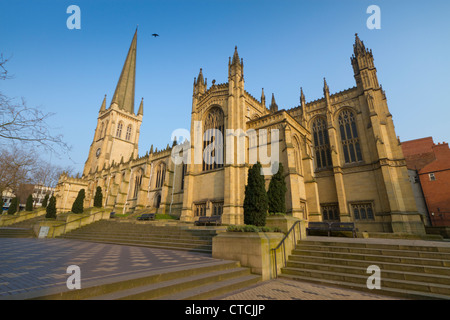 Wakefield Cathedral, formally the Cathedral Church of All Saints, built in the early 15th Century and restored between 1858-1874 Stock Photo