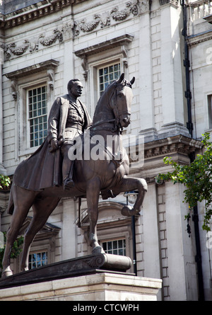 Earl Haig Memorial Statue on Whitehall in London - UK Stock Photo