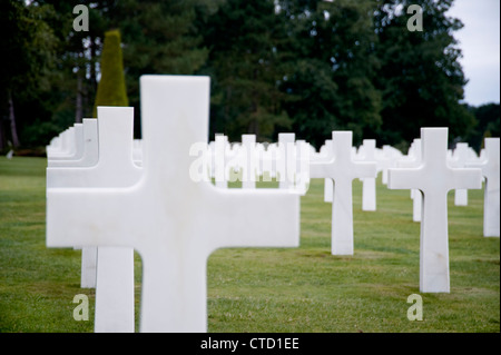 American second world war cemetery in Normandy, France Stock Photo