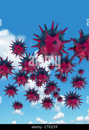 Spreading virus  conceptual artwork Stock Photo