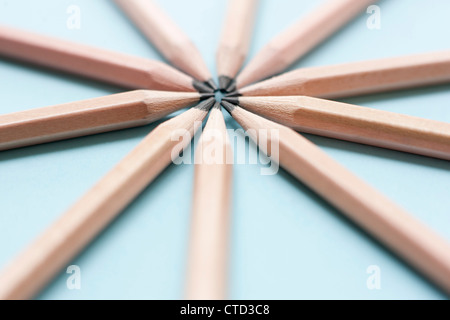 Colouring pencils sharpened. Stock Photo