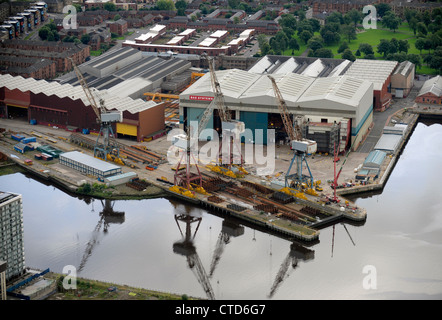 BAE Systems, Glasgow on the River Clyde Stock Photo