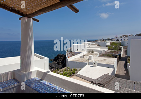 View over Mediterranean Sea, Stromboli, Italy Stock Photo