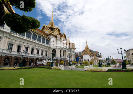 The Chakri Maha Prasat Hall in the Grand Palace of Bangkok, Thailand. Stock Photo