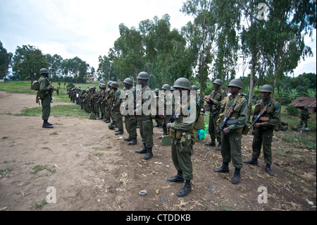 Congolese soldiers, FARDC, Mushake, Democratic Republic of Congo Stock Photo