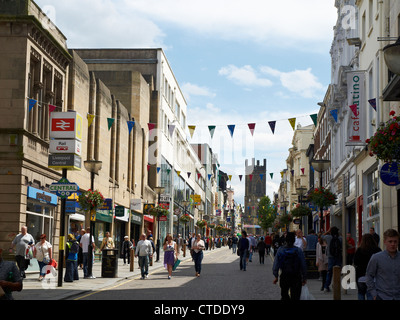 Looking into Bold Street Liverpool UK Stock Photo