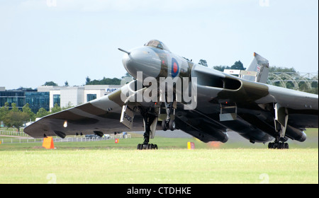 Avro Vulcan XH558 taking off at Farnborough Airshow 2012 Stock Photo