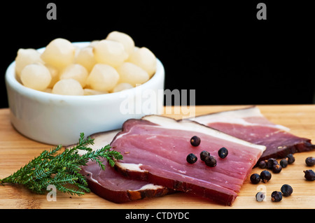 smoked ham of the Black Forest Stock Photo