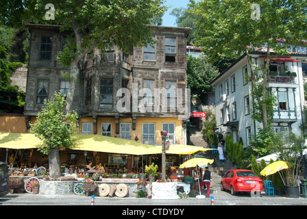 ISTANBUL, TURKEY. A street scene in the upmarket Bosphorus suburb of Bebek. 2012. Stock Photo