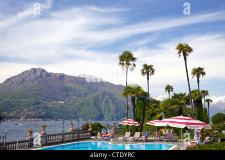 Grounds of Grand Hotel Villa Serbelloni, Bellagio, Lake Como, Northern Italy, Europe Stock Photo