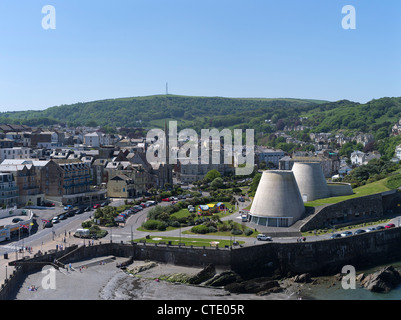 dh  ILFRACOMBE DEVON North Devonshire coastal town Landmark theatre view from Capstone Hill uk Stock Photo