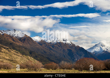 Wilkin Valley, Makarora, Mount Aspiring National Park, New Zealand Stock Photo