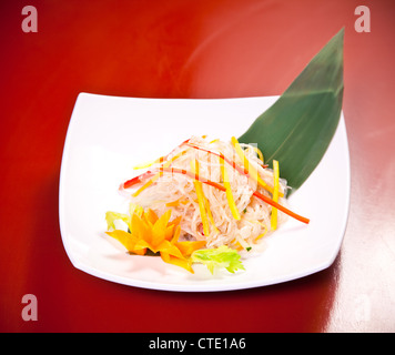 Asian salad with cellophane noodles and vegetables Stock Photo
