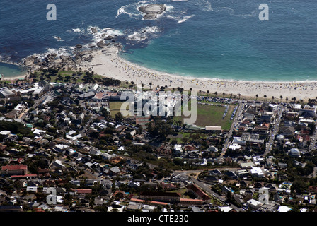 Camps Bay Cape Town from Table Mountain. Western Cape, South Africa Stock Photo