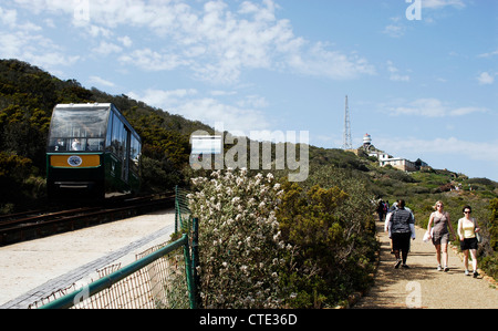 Flying Dutchman funicular railway Cape Point, Cape Peninsular, South Africa Stock Photo