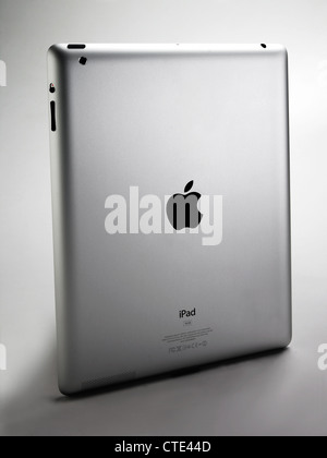 Apple iPad 2 tablet computer rear view. Isolated with clipping path on ...