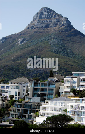 Lions Head above Camps Bay, Cape Town, Western Cape, South Africa Stock Photo