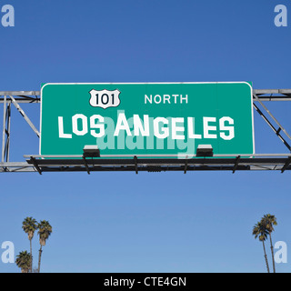 Los Angeles 101 Freeway Sign In Southern California Stock Photo ...