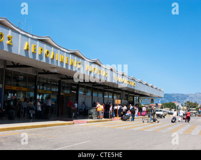 Exterior of Corfu airport Greece Stock Photo