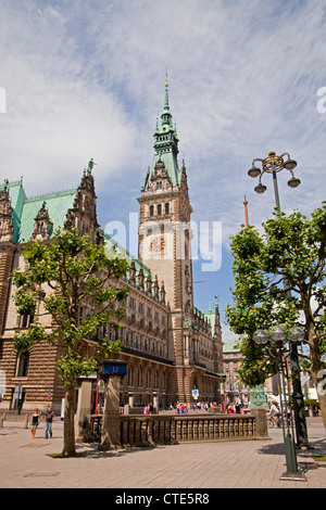 Town Hall, Free and Hanseatic City of Hamburg, Germany, Europe Stock Photo