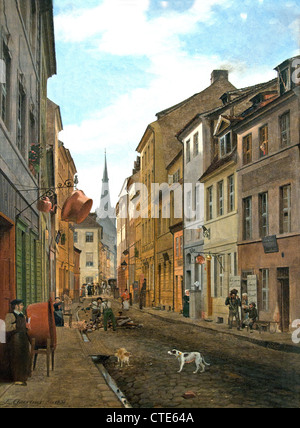Parochialstrasse in Berlin 1831 by Eduard Gaertner German Berlin 1801–1877 Germany Stock Photo