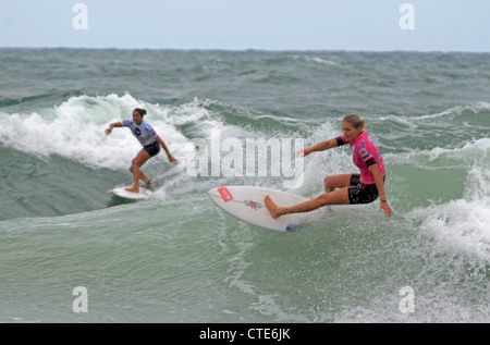 Roxy Pro Biarritz 2012, event of the female surfing world tour. Stock Photo