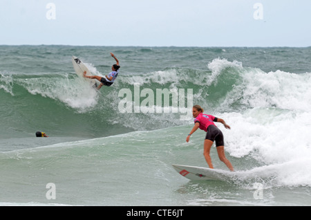 Roxy Pro Biarritz 2012, event of the female surfing world tour. Stock Photo