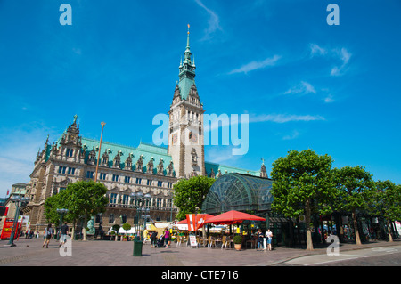 Rathausmarkt the Town Hall square Altstadt old town Hamburg Germany Europe Stock Photo