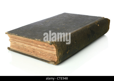 Vintage book isolated over white background Stock Photo