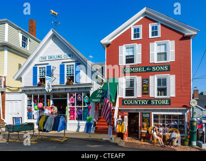 Downtown Boothbay Harbor, Maine on a summer day, USA Stock Photo - Alamy