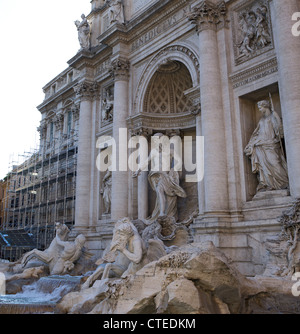 repair work in July 2012 at Trevi Fountain, Rome, Italy Stock Photo