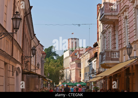 Pilies Street Old Town Vilnius Lithuania Stock Photo