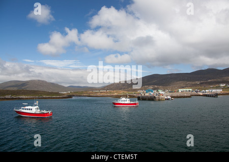 Isle of Harris, Scotland. Picturesque view of Leverburgh Harbour. Stock Photo