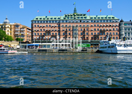 Grand Hotel,The hotel is the only Swedish member of Leading Hotels of the World,Owned by the Wealthy Swedish Wallenberg Family. Stock Photo