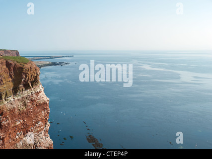 Panorama view with a cliff on the German Island 'Helgoland' Stock Photo