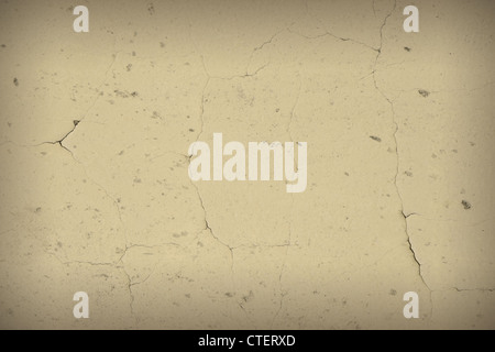 old sepia wall plaster background, rough texture with scratches Stock Photo