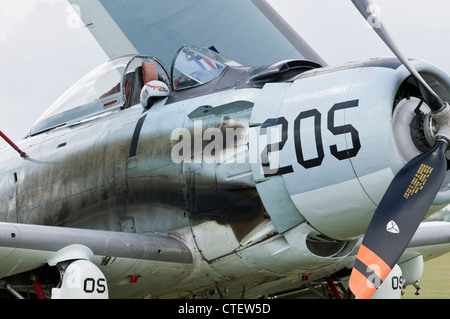 Douglas Skyraider at the Flying Legends Airshow 2011, Imperial War Museum, Duxford Stock Photo