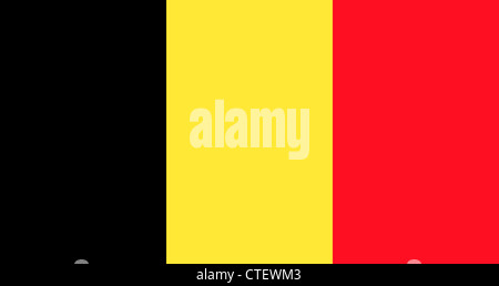 An image of the national flag of Belgium Stock Photo