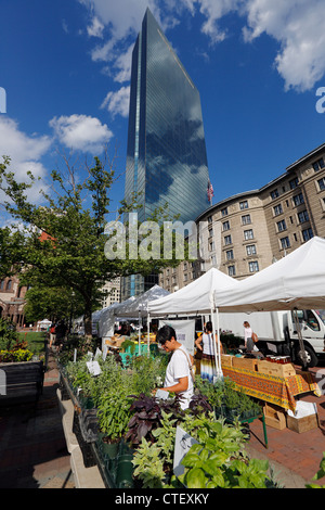 Farmers market, Copley Square, Boston, Massachusetts Stock Photo